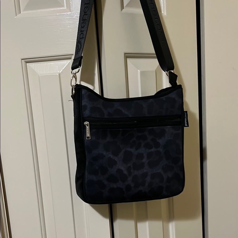 PreneLove Leopard Print Black Shoulder Bag NWOT